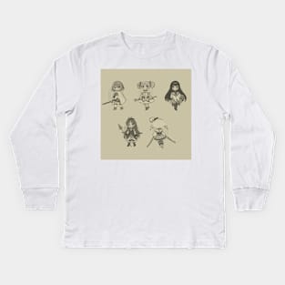 Wishing Souls(Greyscale) Kids Long Sleeve T-Shirt